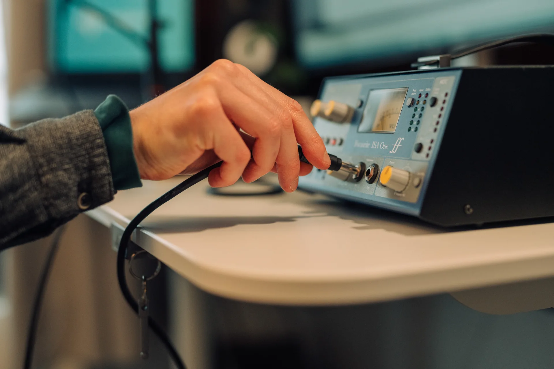 Homestudio van een voice-over — opnemen en editen, foto: Illias Teirlinck