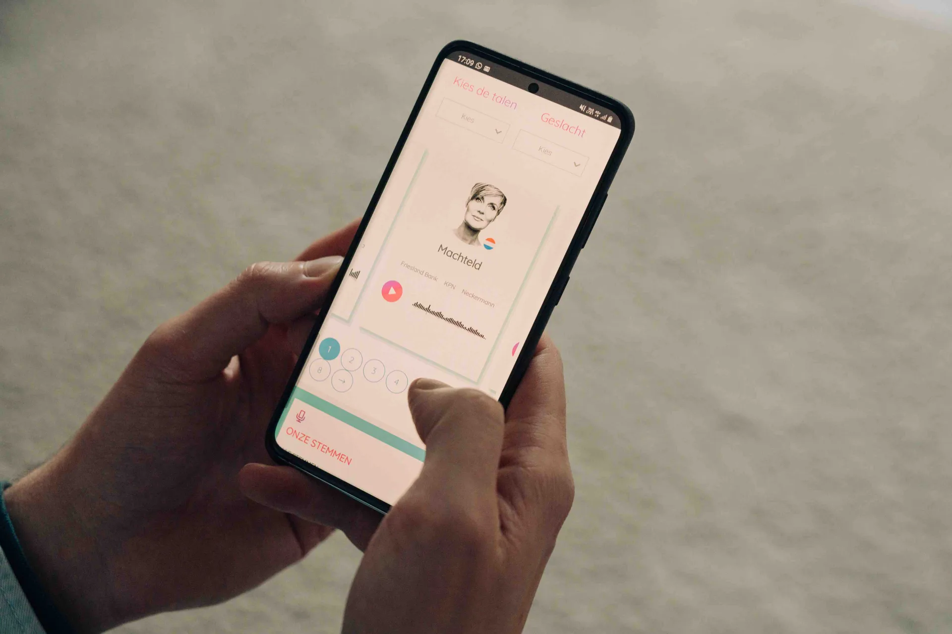 Het Voices.be platform — stemmen kiezen en beluisteren